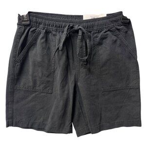 Style & Co Womens XS Pull-On Mid Rise Shorts Deep Black Cotton Blend